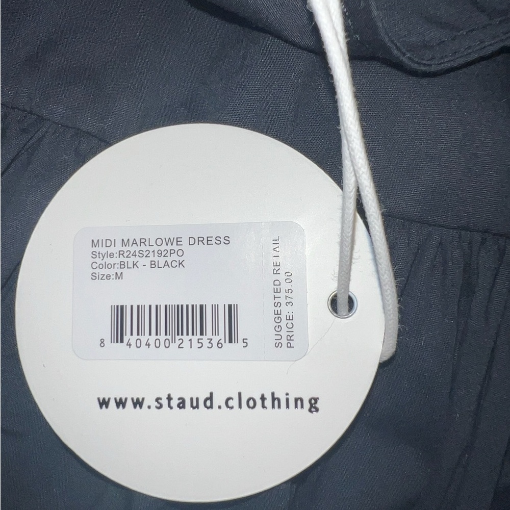 STAUD Black Midi Dress